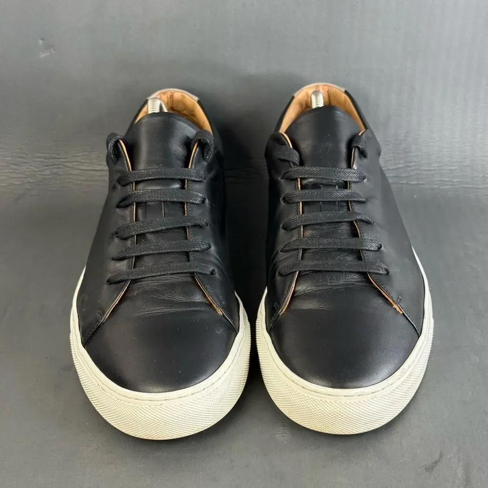 M. GEMI black leather low top Italian sneaker shoes men’s size 12 (45)